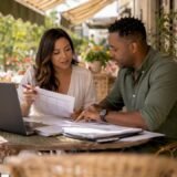 Couple planning destination wedding budget