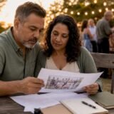 Couple planning family privacy at wedding venue