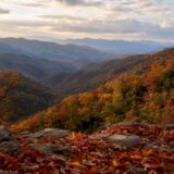 North Georgia Mountains with vibrant fall foliage