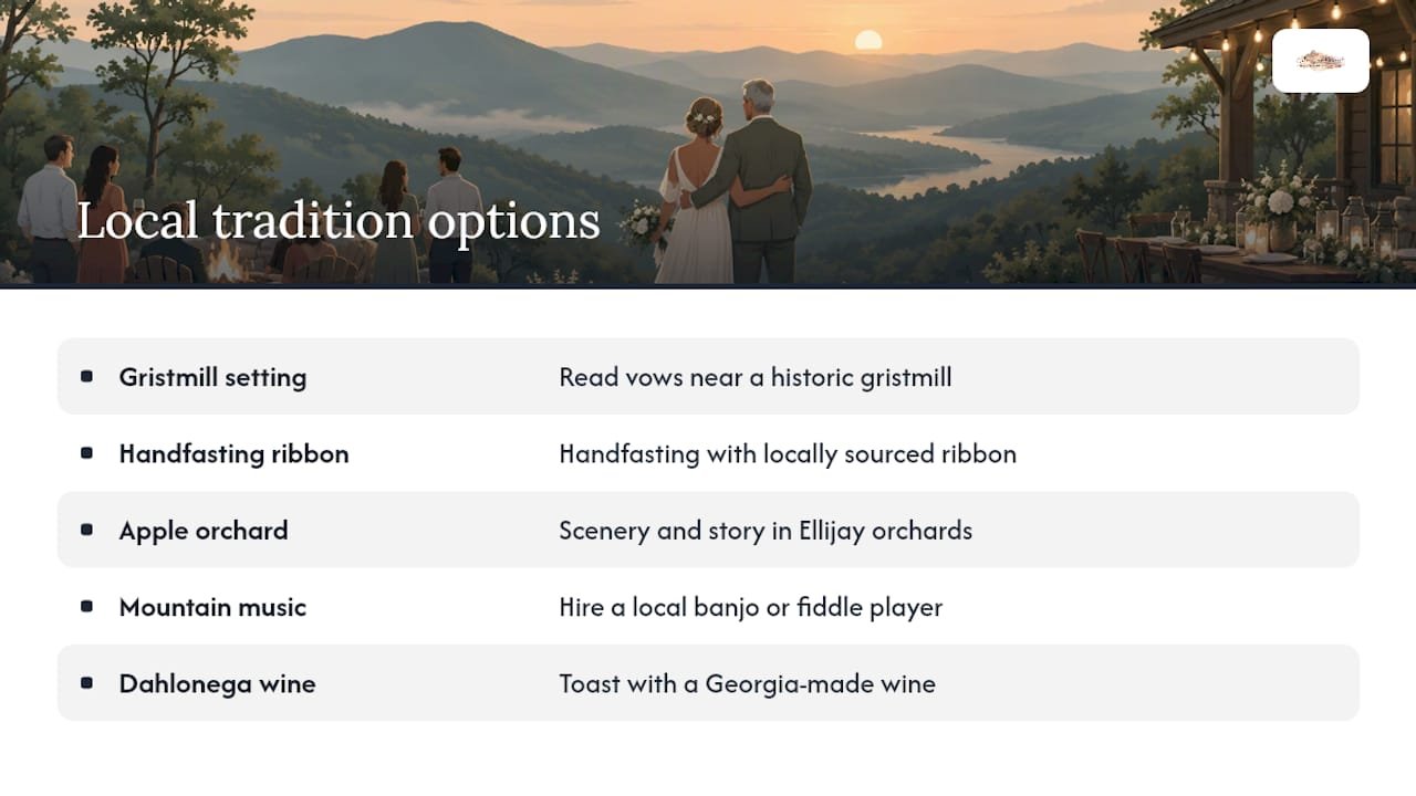 North Georgia vow renewal tradition options