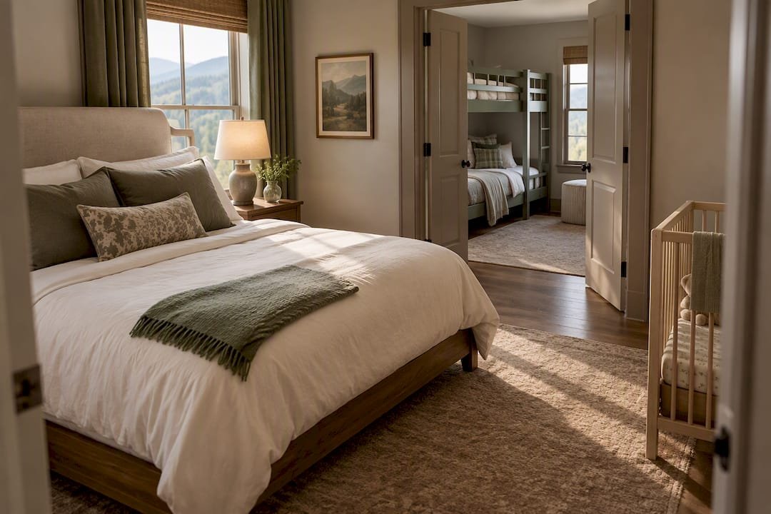 Family suite with connecting sleeping areas
