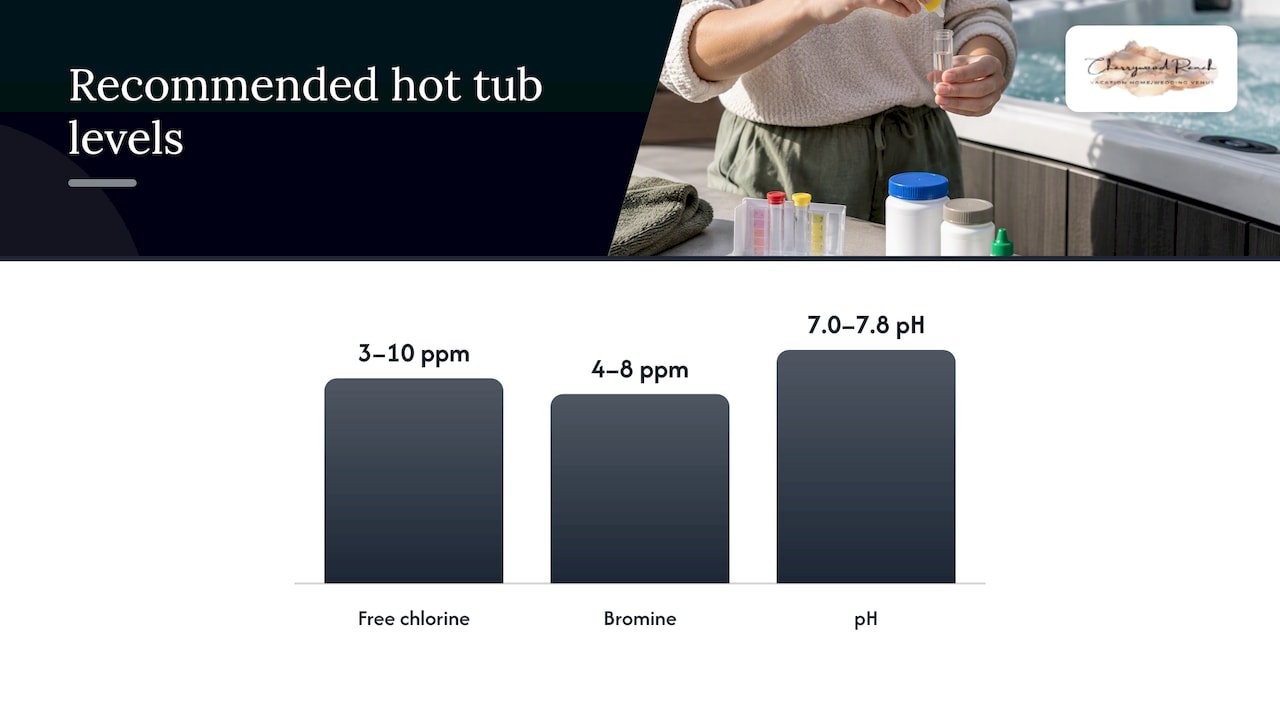 Hot tub chlorine bromine and pH safety ranges