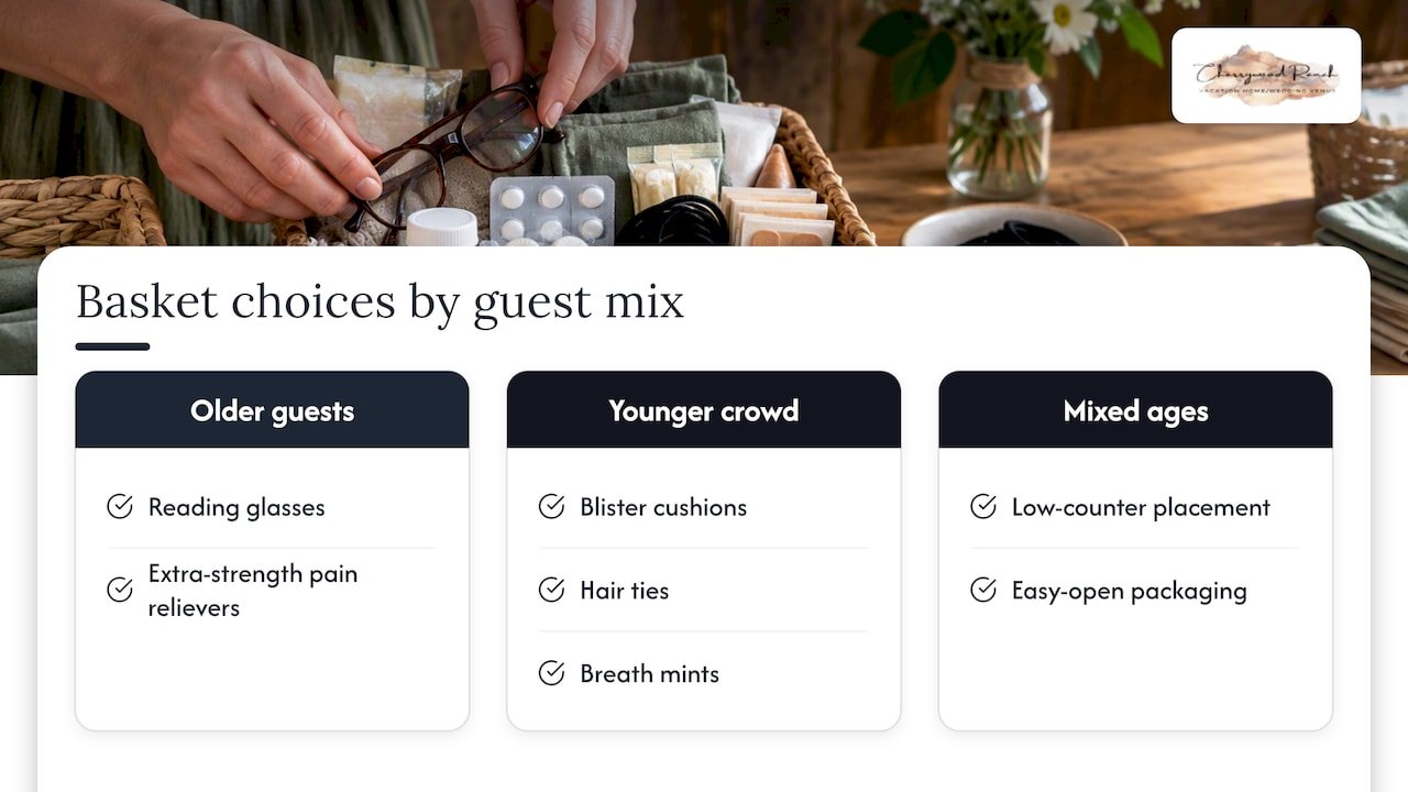 Matching Baskets to a Rustic Mountain Wedding Theme — overview diagram